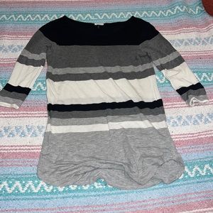 Dynamite striped 3/4 sleeve shirt